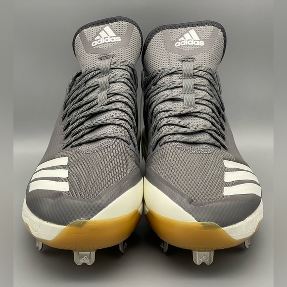 Adidas Boost Icon Baseball Cleats Metal Gray White CG5159 Men’s Size 11 NEW - Picture 3 of 10